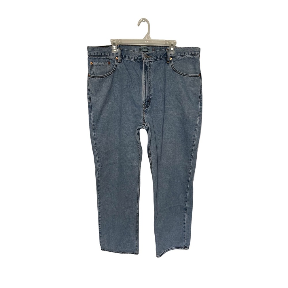 Levis Jeans 550 Relaxed Fit Denim Blue Cotton 42x32 Light Wash Casual Cotton